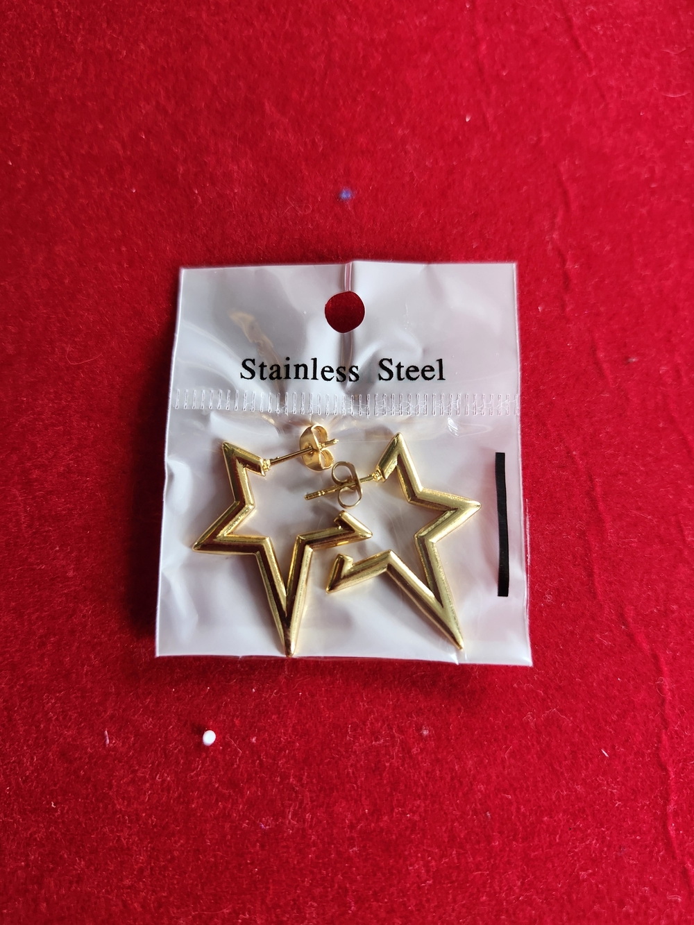 Gold Star Hoop Earrings - Fashionable Women’s Jewelry